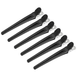 Unique Bargains No Crease Nonslip Plastic Duckbill Hair Clip Black - 1 of 4