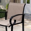 Crestlive Products Sunbrella Outdoor Bar Stool Set of 2 Aluminum Patio Counter Height Barstools - 4 of 4