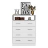 NicBex 4 Drawers Dresser for Bedroom with 1 Open Shelf,Chest of Drawers with White Metal Handle,Storage Dressers for Bedroom - 4 of 4