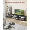 VASAGLE TV Stand TV Console for TVs Up to 70 Inches TV Table£¬63 Inches Width TV Cabinet with Storage Shelves Black with Wood Grain - 3 of 4