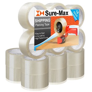 Sure-Max Premium Carton Packing Tape 2.0 mil 165 Feet (55 yards) - Clear - 1 of 4