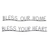 Bless Our Home & Heart Metal Sentiment Decor – 2.25"H Black Script Word Signs (Set of 4) by Melrose - 3 of 3