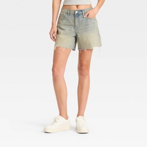 Women's Mid-Rise Loose Denim Shorts - Wild Fable™ - 1 of 4