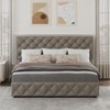 Upholstered Queen Platform Bed Frame with 4 Storage Drawers, PU Leather with Button Tufted, Wooden Slats Support, No Box Spring Needed, Noise-Free - 4 of 4