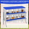 Chicken Nesting Boxes, Two-Tier Metal Chicken Egg Laying Box,Large Vented Holes for Egg Collection - 2 of 4
