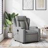 vidaXL Massage Recliner Chair - Light Gray Fabric, Manual Recline, Vibration Massage, Cup Holders, Wood/Metal Frame - 2 of 4