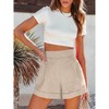 Imily Bela Women's Summer Wide-Leg High-Waist Casual Shorts with Pockets - 3 of 4