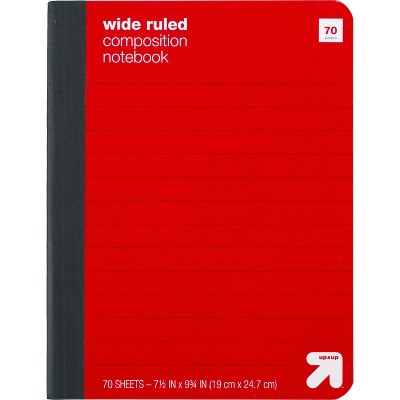 Wide Ruled Hard Cover Composition Notebook - up & up™