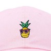 Dalix Pineapple Embroidered Cap Cotton Baseball Summer Cool Dad Hat Mens - 2 of 4