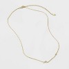 14K Gold Dipped Cubic Zirconia Initial Necklace - A New Day™ - 3 of 4