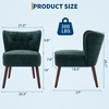 Modern Accent Living Room Chairs, Accent Chairs for Living Room, Upholstered Side Chair with Lounge Seat and Wood Legs for Dining Living Room Vanity - 2 of 4