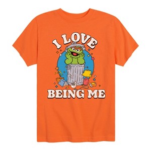 Boys' - Sesame Street - I Love Being Me Oscar Short Sleeve Graphic T-Shirt - 1 of 4