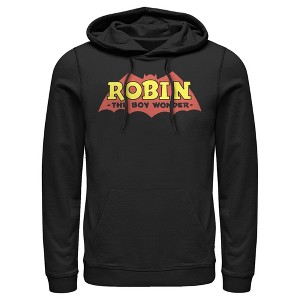 Men's Batman Logo Robin Boy Wonder Pull Over Hoodie - 1 of 3
