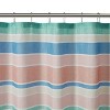 LunaLulinlk 14-Piece Multi Stripe Polyester Shower Curtain Set with Liner, 72" x 72" - 4 of 4