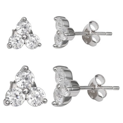clear stud earrings