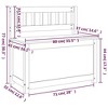 vidaXL Bench Pine wood color Solid pine wood (untreated) Medium Storage - 3 of 4