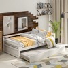 SeaCamel White Twin Daybed with Trundle Frame Set - Sturdy Construction, Space-Saving for Bedroom/Studio Apartment - 2 of 4