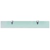 vidaXL Floating Shelves 2 pcs Glass 27.6 in.x3.9 in. 0.3 in. - 4 of 4