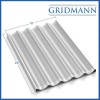 GRIDMANN 18" x 26" Commercial Aluminum Baguette Pan, Perforated French Bread Loaf Baking Pan - 3 of 4