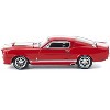 Shelby Mustang GT500 Red Metallic with White Stripes 1/64 Diecast Model Car by Pop Race - 3 of 3