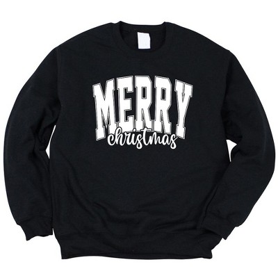 Simply Sage Market Women's Graphic Sweatshirt Merry Christmas Cursive Bold