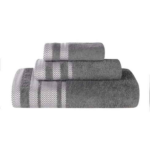 Aestate store 3pc Grey Bath Towel Set