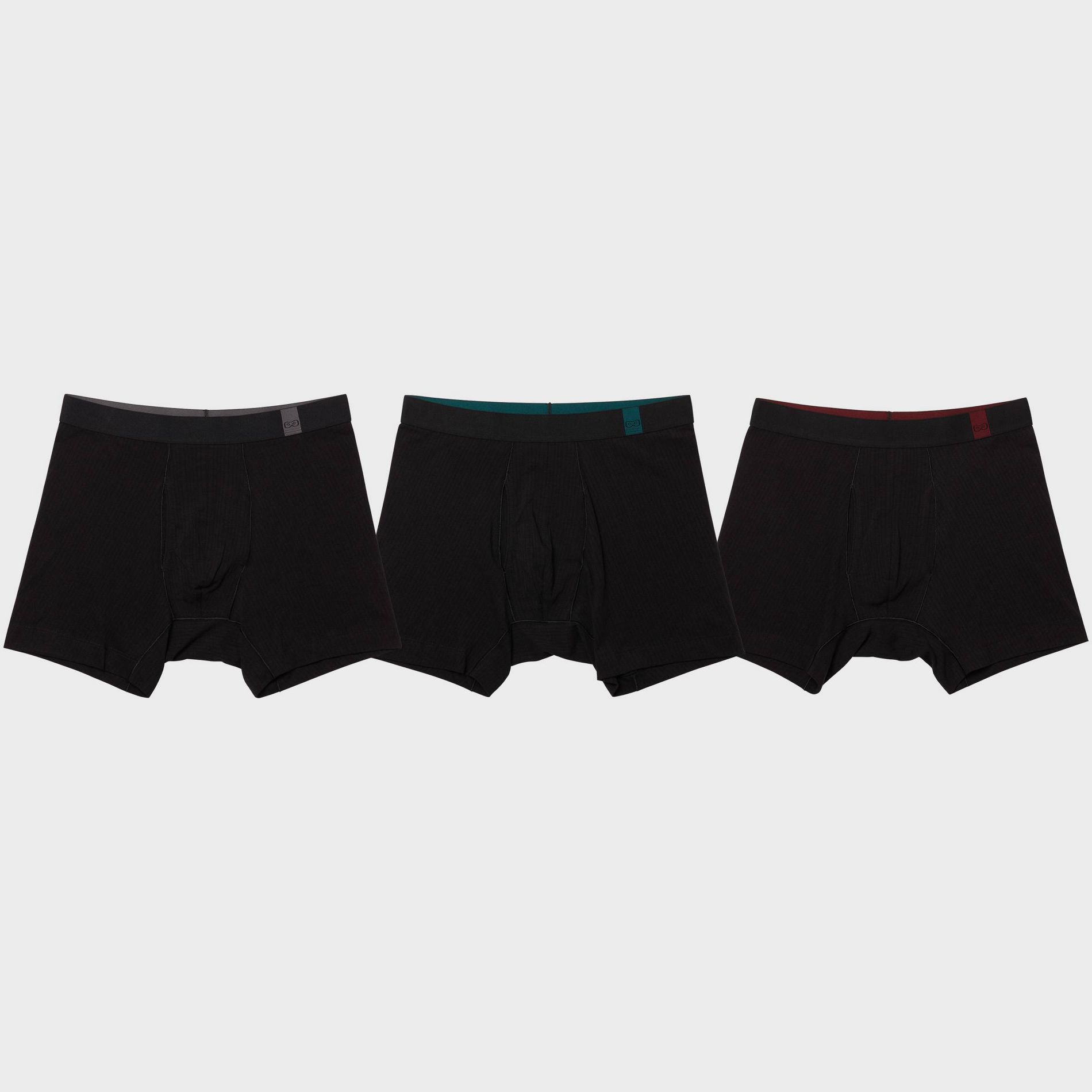 Pair of Thieves Men's 3pk SuperiAir Boxer Briefs - Black L: Tagless, Ribbed, Full Waistband Elastic