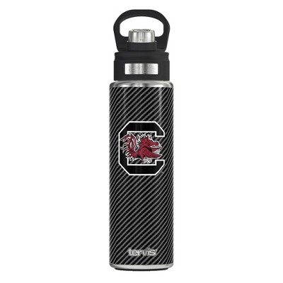 NCAA South Carolina Gamecocks Carbon Fiber Wide Mouth Water Bottle - 24oz