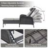 Buenhomino Outdoor Chaise Lounge Chairs Set, Set of 2 Wicker Patio Reclining Chairs with Adjustable Backrest and Cushion, Rattan Lounger for Pool - 2 of 4