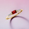 Pure Collection by Ross-Simons 0.30 Carat Garnet Ring With Diamond Accents in 14kt Yellow Gold - 3 of 4