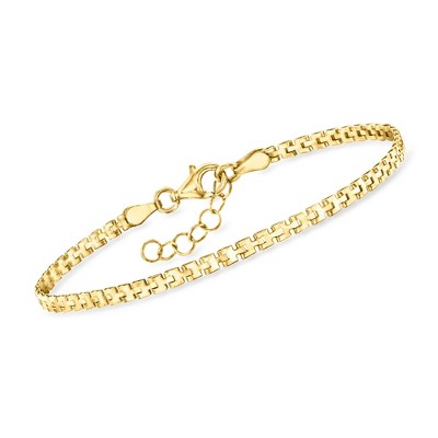Pure Collection by Ross-Simons Italian 18kt Gold Vermeil Square-Link Bracelet