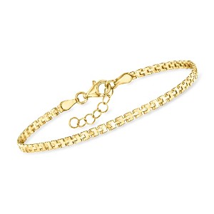 Pure Collection by Ross-Simons Italian 18kt Gold Vermeil Square-Link Bracelet - 1 of 4