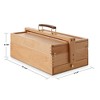 7 Elements Multi-Function Wooden Artist Tool, Brush, and Art Supply Storage Organizer Box with Drawers - 4 of 4