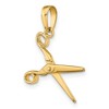 Black Bow Jewelry 14k Yellow Gold 3D Moveable Scissors Pendant - 4 of 4