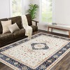 Vintage Rug for Living Room Soft Thin Rug Indoor Floral Print Distressed Rug Aesthetic Rug - 2 of 4