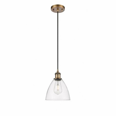 Bristol Glass - 1 Light Mini Pendant In Industrial Style-11.25 Inches Tall and 7.5 Inches Wide