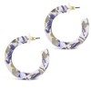 SHINE by Sterling Forever 1.75" Resin Flat Hoop Earrings - 3 of 4