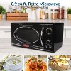 Nostalgia Retro 0.9 Cubic Foot 800-Watt Countertop Microwave Oven - Black - 3 of 4