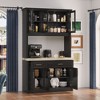 Famapy Black Modular Kitchen Cabinet Island Cabinet Collection Multipurpose with Corner Design for Pantry, Coffee Station & Kitchen Organization - 3 of 4
