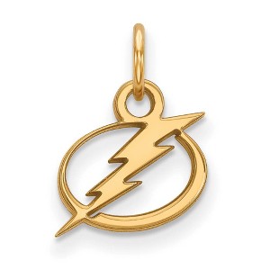 Black Bow Jewelry 10k Yellow Gold Tampa Bay Lightning NHL Extra Small Pendant - 1 of 3