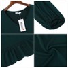 Women's Long Sleeve Tiered Fall Dress V Neck Casual Loose Flowy Short Dress - 4 of 4