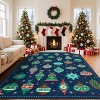 Christmas Living Room Rug Xmas Festive Decor Rug Washable Area Rug Soft Low Pile Non-Slip Area Rug for Bedroom - 3 of 4