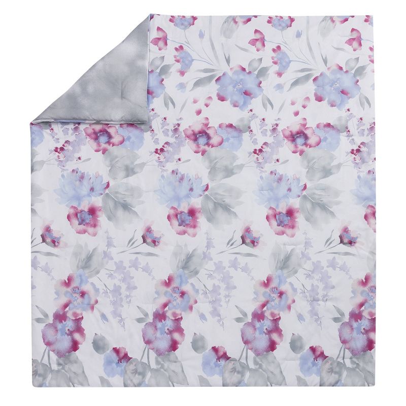 Teen Modern Luxe Floral Comforter Set Pink/Gray/Blue - Makers Collective, 5 of 8