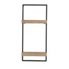 12x6x27" Iron and Wood Wall Shelf With Two Shelves - 2 of 4