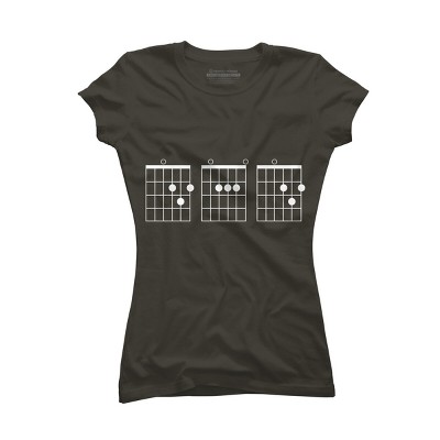 Junior's Design By Humans Rocking Dad Guitar Chords By HoangCathrine T-Shirt
