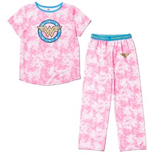 DC Comics Justice League Wonder Woman Girls Pajama Shirt and Pants Toddler - 1 of 4