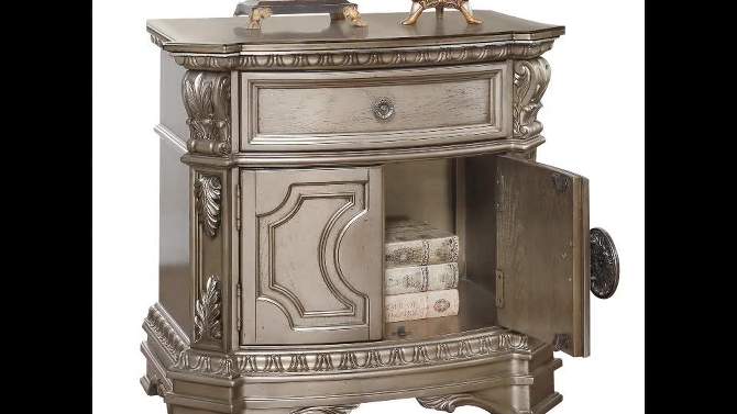 30&#34; Northville Nightstand with 8 Drawers Antique Silver - Acme Furniture, 2 of 7, play video