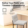 Vipbear Counter Height Bar Stools Set of 2,26" H Linen Fabric Upholestered Counter Stools with Back and Metal Frame for Kitchen Island - 3 of 4