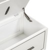 NicBex Storage Bench Modern Wooden Shoe Bench with Drawers, Adjustable Shelves, Rattan Doors and Cushion for Mudroom, Entryway - 4 of 4
