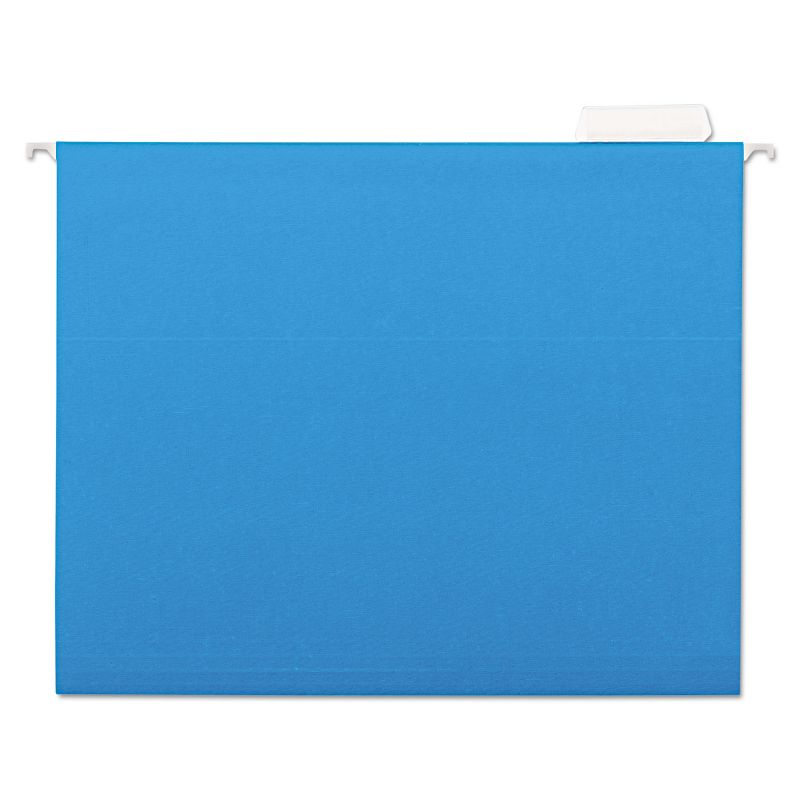 UNIVERSAL Hanging File Folders 1/5 Tab 11 Point Stock Letter Blue 25/Box 14116, 1 of 5